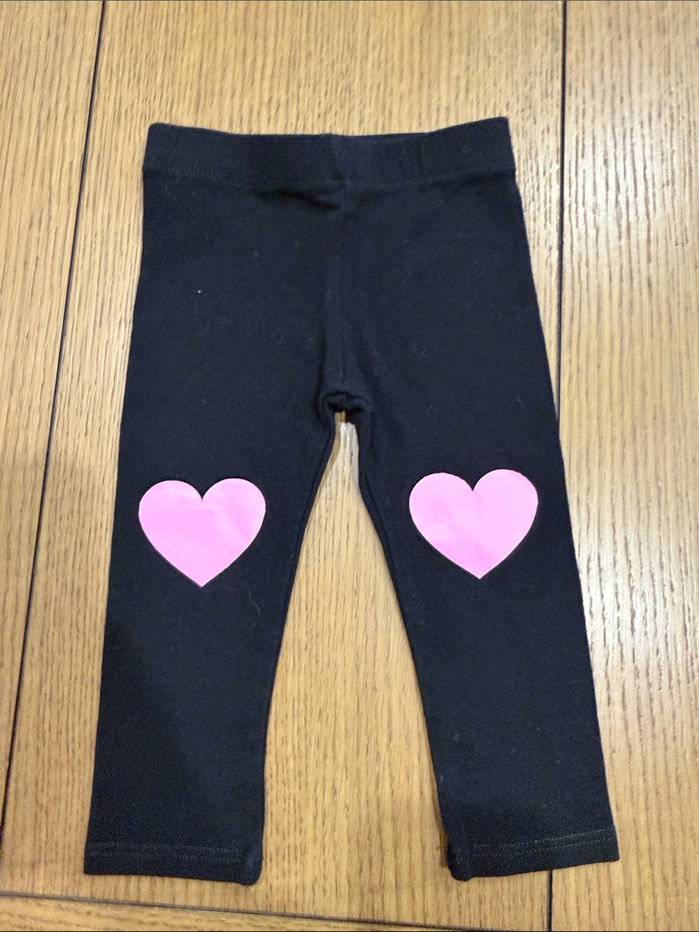 Rock & Candy Black Leggings with Pink Heart Knees